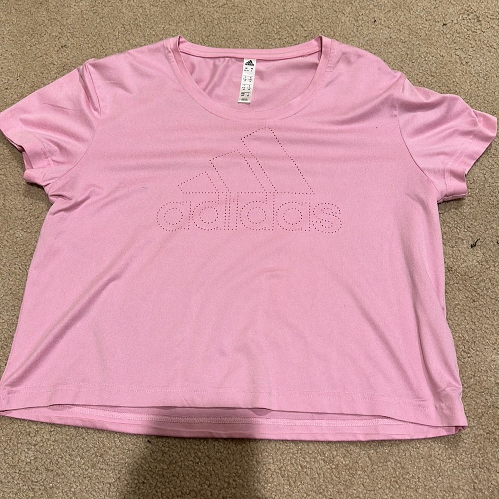 Light pink adidas top